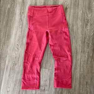 Lululemon leggings In Movement Crop- pink - size 6